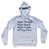 Self Disciple Right Thing Right Way Right Time All The Time Tri-Blend Hoodie by Tribe Lacrosse