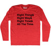 Self Disciple Right Thing Right Way Right Time All The Time Adult Tri-Blend Long Sleeve T-Shirt by Tribe Lacrosse
