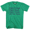 Self Disciple Right Thing Right Way Right Time All The Time Adult Tri-Blend T-Shirt by Tribe Lacrosse
