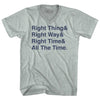 Self Disciple Right Thing Right Way Right Time All The Time Adult Tri-Blend V-Neck T-Shirt by Tribe Lacrosse