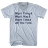 Self Disciple Right Thing Right Way Right Time All The Time Adult Tri-Blend V-Neck T-Shirt by Tribe Lacrosse