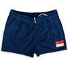 Singapore Country Heritage Flag Shorty Short Gym Shorts 2.5" Inseam Made In USA by Shorty Shorts