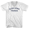Slow Down Francis Adult Cotton V-neck T-shirt by Tribe Lacrosse