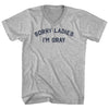 Sorry Ladies I'm Gray Adult Cotton V-neck T-shirt by Tribe Lacrosse