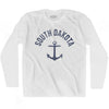 South Dakota State Anchor Home Cotton Adult Long Sleeve T-shirt by Ultras
