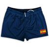 Spain Country Heritage Flag Shorty Short Gym Shorts 2.5" Inseam Made In USA by Shorty Shorts