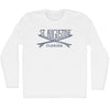 St. Augustine Surf Break Crossed Surf Board Surfing Destination Adult Cotton Long Sleeve T-Shirt by Tribe Lacrosse