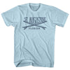 St. Augustine Surf Break Crossed Surf Board Surfing Destination Adult Cotton T-Shirt by Tribe Lacrosse
