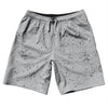Super Fly Pattern Black and Grey Medium 10" Swim Shorts Made in USA by Tribe Lacrosse