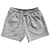 Super Fly Pattern Black and Grey Medium 5" Swim Shorts Made in USA by Tribe Lacrosse