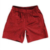 Super Fly Pattern Black and Red Dark Athletic Running Fitness Exercise Shorts 7" Inseam Shorts Made In USA by Tribe Lacrosse