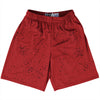 Super Fly Pattern Black and Red Dark Lacrosse Shorts Made In USA by Tribe Lacrosse