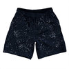 Super Fly Pattern Blue Navy Almost Black and White Athletic Running Fitness Exercise Shorts 7" Inseam Shorts Made In USA by Tribe Lacrosse