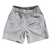 Super Fly Pattern Blue Navy And Grey Medium Athletic Running Fitness Exercise Shorts 7" Inseam Shorts Made In USA by Tribe Lacrosse