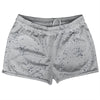 Super Fly Pattern Blue Navy And Grey Medium Shorty Short Gym Shorts 2.5" Inseam Made In USA by Tribe Lacrosse