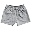Super Fly Pattern Blue Navy And Grey Medium 5" Swim Shorts Made in USA by Tribe Lacrosse