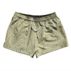 Super Fly Pattern Blue Navy and Vegas Gold 2.5" Swim Shorts Made in USA by Tribe Lacrosse