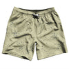 Super Fly Pattern Blue Navy and Vegas Gold Swim Shorts 7" Made in USA by Tribe Lacrosse