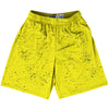 Super Fly Pattern Blue Navy and Yellow Bright Lacrosse Shorts Made In USA by Tribe Lacrosse