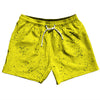 Super Fly Pattern Blue Navy and Yellow Bright 5" Swim Shorts Made in USA by Tribe Lacrosse