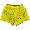 Super Fly Pattern Blue Navy and Yellow Bright Womens & Girls Sport Shorts End Made In USA by Tribe Lacrosse