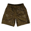 Super Fly Pattern Brown Dark and White Soccer Shorts Made In USA by Tribe Lacrosse