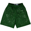 Super Fly Pattern Green Forest and White Lacrosse Shorts Made In USA by Tribe Lacrosse