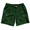 Super Fly Pattern Green Forest and White Swim Shorts 7" Made in USA by Tribe Lacrosse