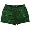 Super Fly Pattern Green Hunter and White Shorty Short Gym Shorts 2.5" Inseam Made In USA by Tribe Lacrosse