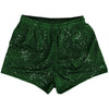 Super Fly Pattern Green Hunter and White Womens & Girls Sport Shorts End Made In USA by Tribe Lacrosse