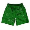 Super Fly Pattern Green Kelly and White Athletic Running Fitness Exercise Shorts 7" Inseam Shorts Made In USA by Tribe Lacrosse