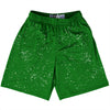 Super Fly Pattern Green Kelly and White Lacrosse Shorts Made In USA by Tribe Lacrosse