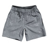 Super Fly Pattern Grey Dark and White Athletic Running Fitness Exercise Shorts 7" Inseam Shorts Made In USA by Tribe Lacrosse