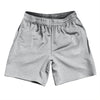 Super Fly Pattern Grey Medium and White Athletic Running Fitness Exercise Shorts 7" Inseam Shorts Made In USA by Tribe Lacrosse
