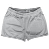 Super Fly Pattern Grey Medium and White Shorty Short Gym Shorts 2.5" Inseam Made In USA by Tribe Lacrosse