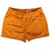 Super Fly Pattern Orange Tennessee and White Shorty Short Gym Shorts 2.5" Inseam Made In USA by Tribe Lacrosse