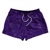Super Fly Pattern Purple Lakers and White 2.5" Swim Shorts Made in USA by Tribe Lacrosse