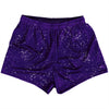 Super Fly Pattern Purple Lakers and White Womens & Girls Sport Shorts End Made In USA by Tribe Lacrosse