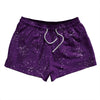 Super Fly Pattern Purple Medium and White 2.5" Swim Shorts Made in USA by Tribe Lacrosse