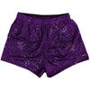 Super Fly Pattern Purple Medium and White Womens & Girls Sport Shorts End Made In USA by Tribe Lacrosse