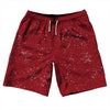 Super Fly Pattern Red Cardinal and White 10" Swim Shorts Made in USA by Tribe Lacrosse