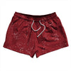 Super Fly Pattern Red Cardinal and White 2.5" Swim Shorts Made in USA by Tribe Lacrosse