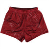 Super Fly Pattern Red Cardinal and White Womens & Girls Sport Shorts End Made In USA by Tribe Lacrosse