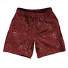 Super Fly Pattern Red Maroon and White Soccer Shorts Made In USA by Tribe Lacrosse