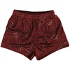 Super Fly Pattern Red Maroon and White Womens & Girls Sport Shorts End Made In USA by Tribe Lacrosse