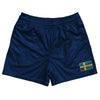 Sweden Country Heritage Flag Rugby Shorts Made In USA by Rugby Shorts