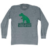 T-Rex Hates Soccer Throw Ins Adult Tri-Blend Long Sleeve T-shirt by Tribe Lacrosse