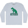 T-Rex Hates Soccer Throw Ins Adult Tri-Blend Long Sleeve T-shirt by Tribe Lacrosse