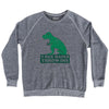 T-Rex Hates Soccer Throw Ins Adult Tri-Blend Sweatshirt by Tribe Lacrosse