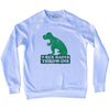 T-Rex Hates Soccer Throw Ins Adult Tri-Blend Sweatshirt by Tribe Lacrosse